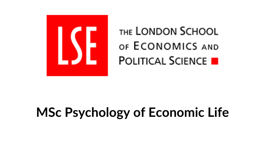 MSc Psychology of Economic Life, PBS, LSE